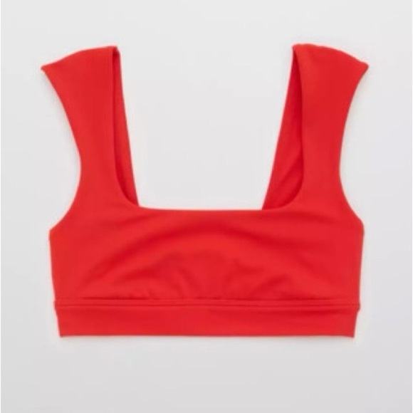 Aerie Offline Red Cap Sleeve Sports Bra - Picture 2 of 2